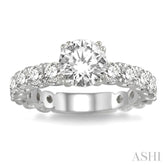 1 ctw Diamond Semi-Mount Engagement Ring in 14K White Gold